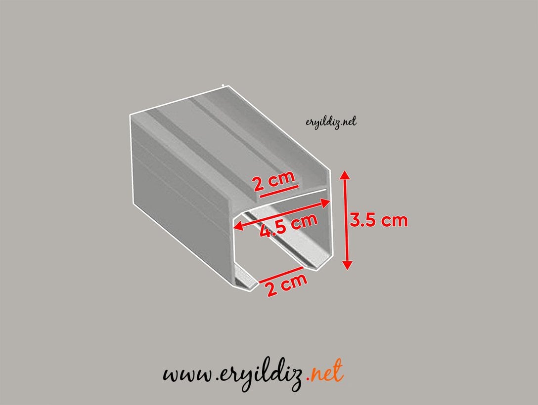 Yeniler 024 Alüminyum Üst Ray Eryıldız Hırdavat 