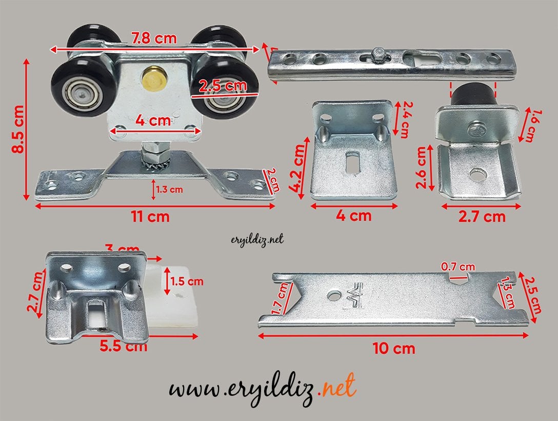 Yeniler 024 Sürgü Kapı Mekanizması 80 Kg Ölçüleri Eryıldız Hırdavat