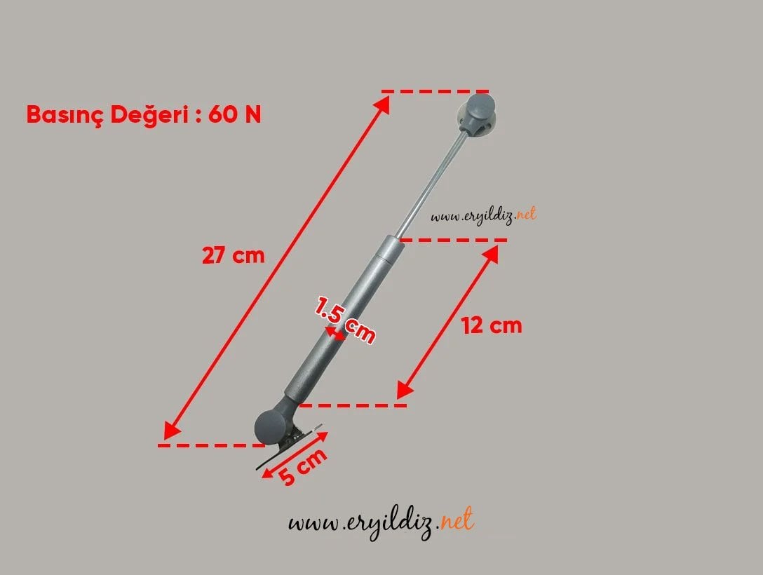 Gazlı Piston Uzun Ekonomik 60 N Er Yıldız Hırdavat