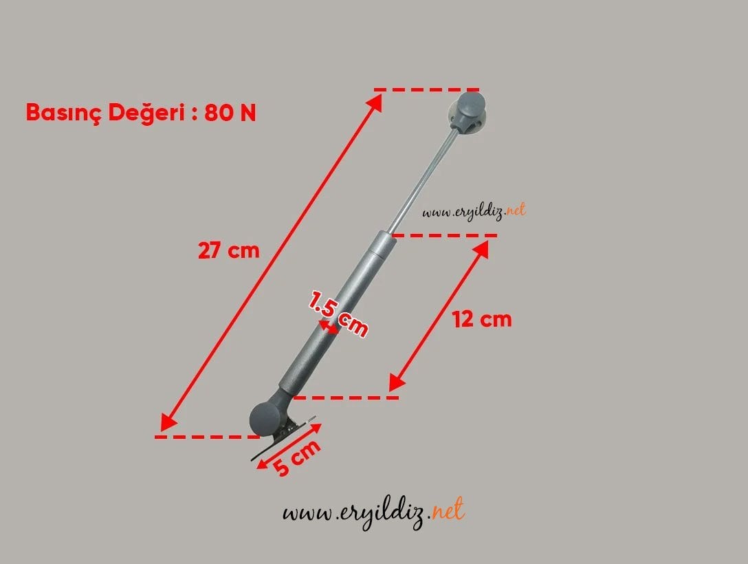 Gazlı Piston Uzun Ekonomik 80 N Er Yıldız Hırdavat