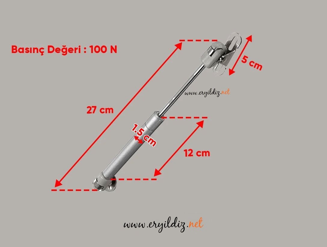 Gazlı Piston Uzun Samet - 100 N Er yıldız hırdavat