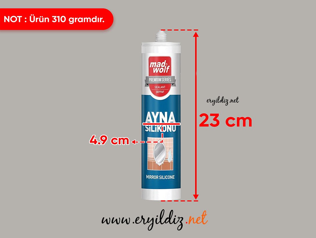 Madwolf Ayna Silikonu 310 ml Eryıldız Hırdavat