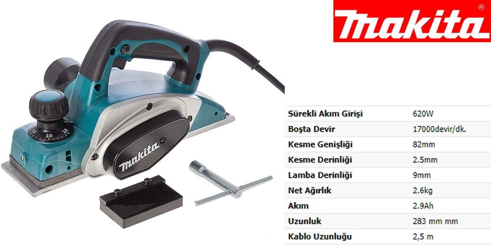 Makita KP0800 Planya 82 mm 620 Watt Eryıldız Hırdavat