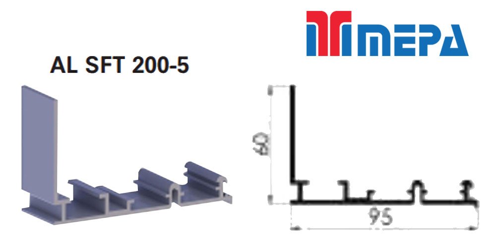 Mepa AL SFT 200-5 Alüminyum Üst Ray