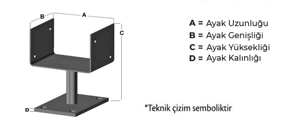 Ermo Taşıma Ayağı Eryıldız Hırdavat