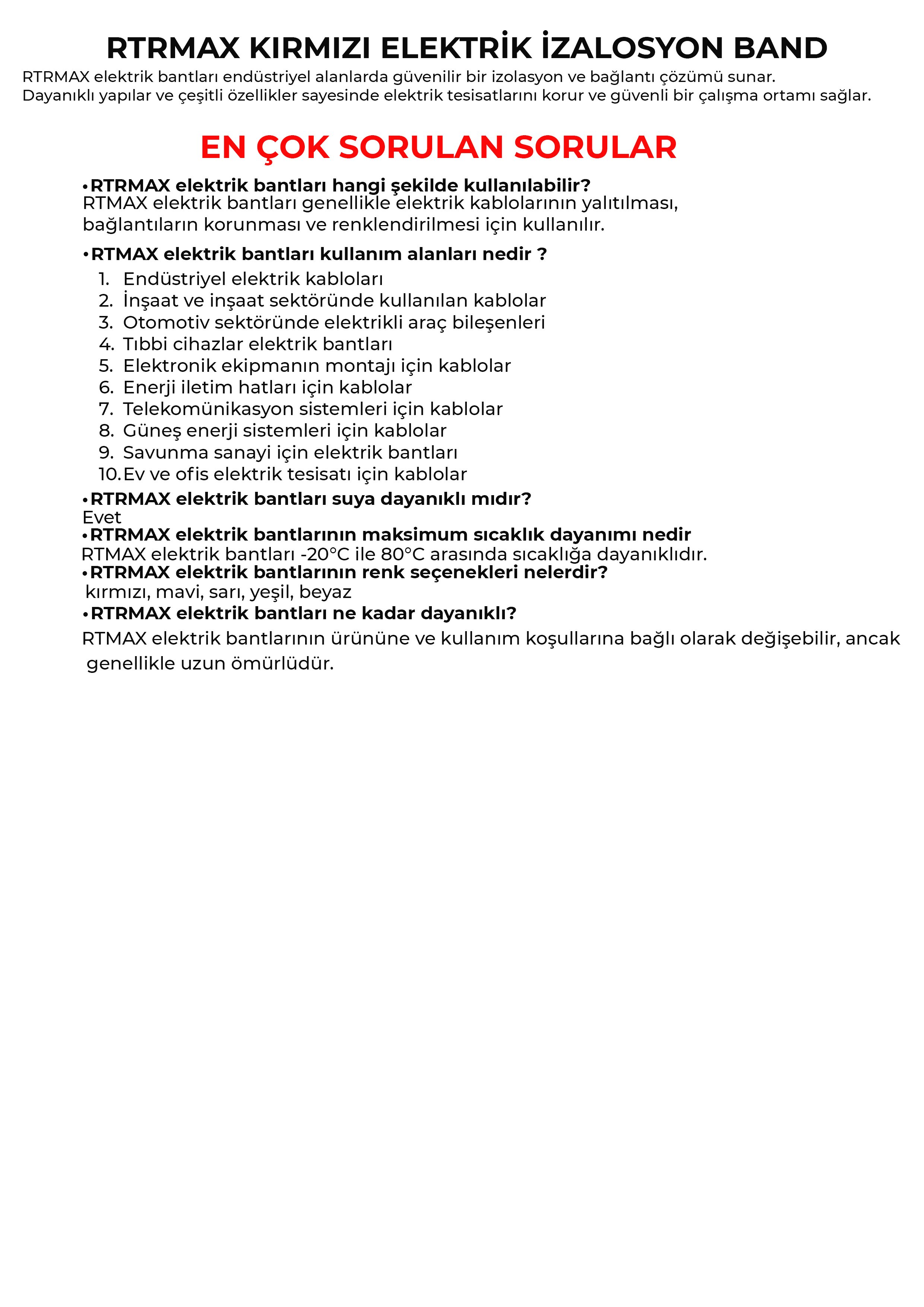 rtrmax elektrik bant