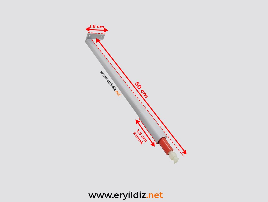 Samet Alphabox Gri Bordür Çubuğu 50 cm