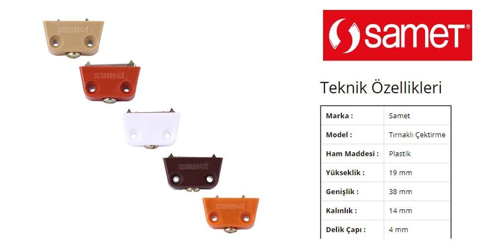 Samet Plastik Tırnaklı Çektirme 10 Lu