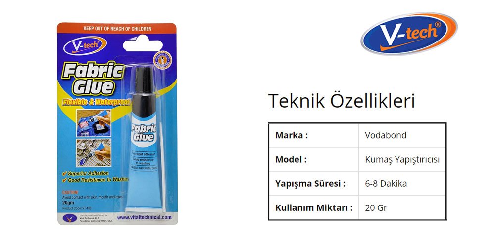 Vodabond Kumaş Yapıştırıcısı 20gr