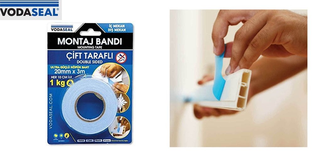 Vodaseal Çift Taraflı Montaj Bandı 20 mm X 3 m