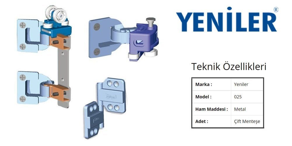 Yeniler 025-1C Çift Menteşeli Katlanır Kapak Mekanizması