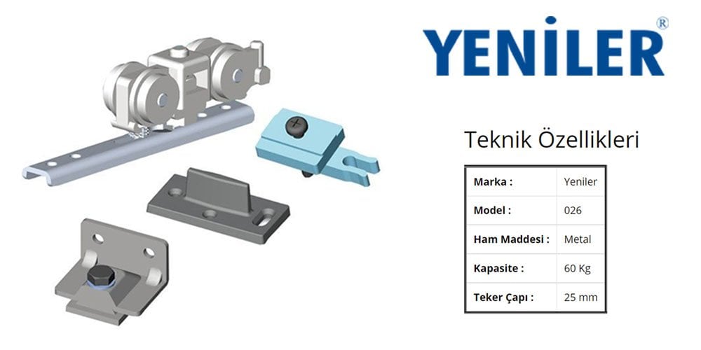 Yeniler 026 Sürgü Kapı Mekanizması 60 Kg