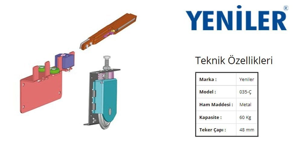 Yeniler 035 Çift Yavaşlatıcılı Sürgü Mekanizma 60 Kg