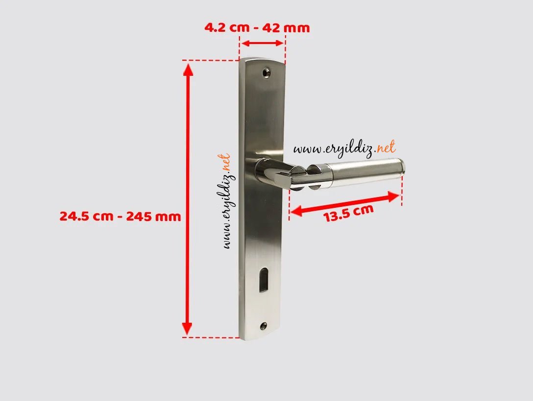 Doğanlar Fırat Nikel Saten Aynalı Kapı Kolu Oda Kapısı Er Yıldız Hırdavat 