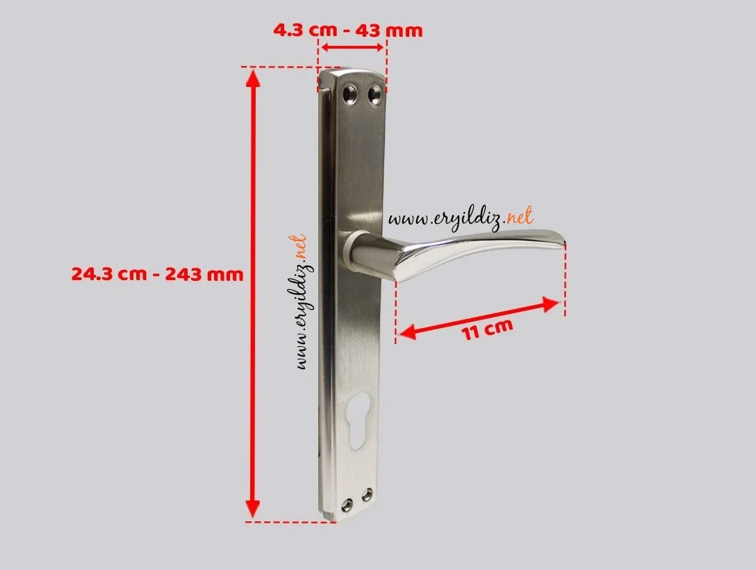 Hira Elif Bravo Nikel Saten Aynalı Kapı Kolu Dış Kapısı Er yıldız hırdavat