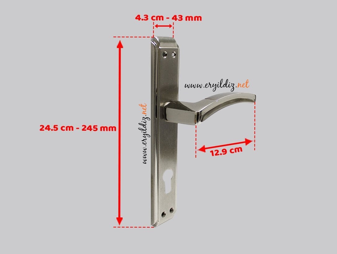 Hira Rüya Nikel Saten Aynalı Kapı Kolu Dış Kapısı Er Yıldız Hırdavat