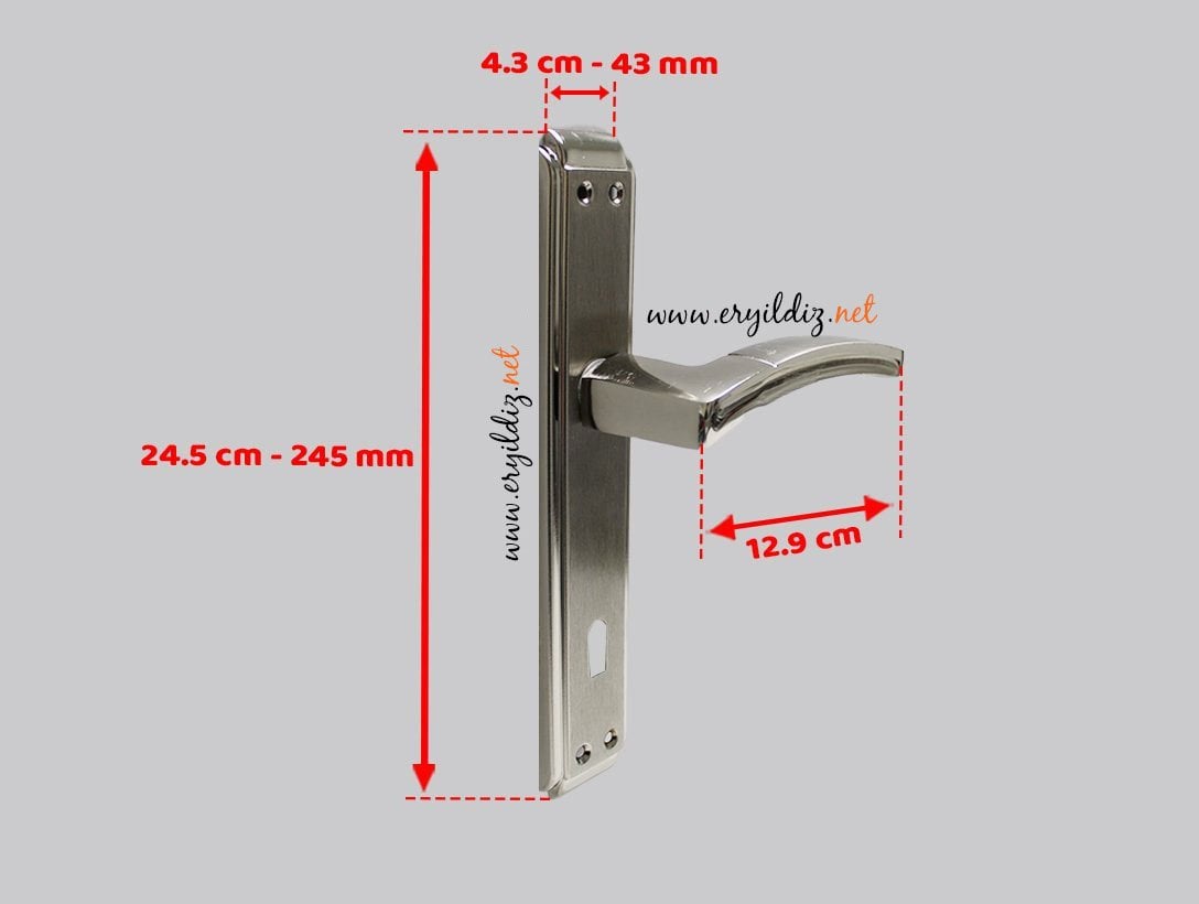 Hira Rüya Nikel Saten Aynalı Kapı Kolu Oda Kapısı ErYıldız Hırdavat