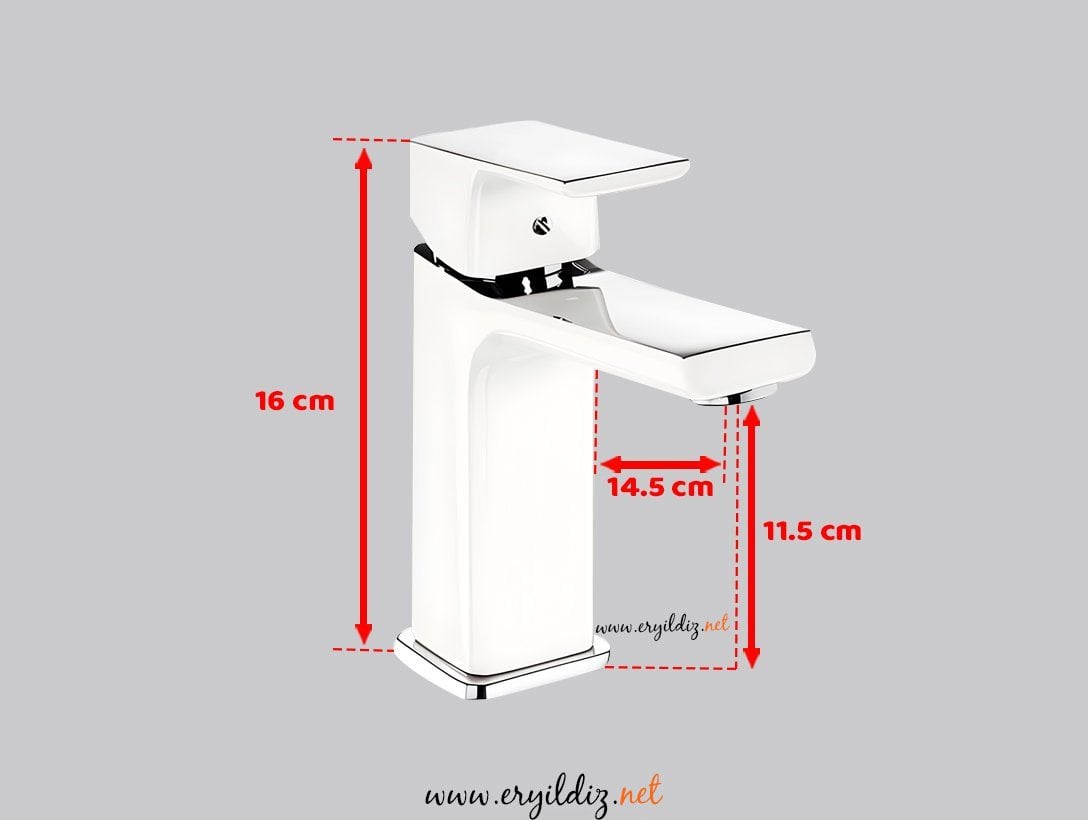 Eca Tiera Bi-Color Lavabo Bataryası Beyaz Er Yıldız Hırdavat