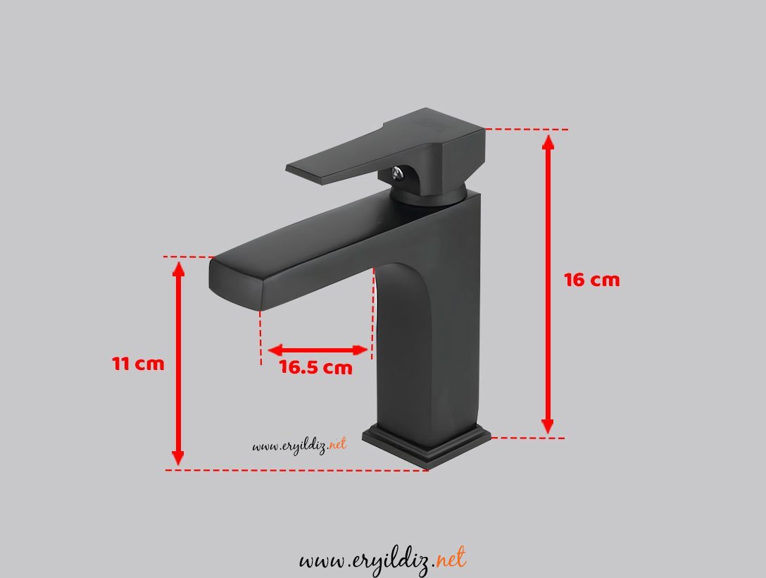 Newarc Aqua Lavabo Bataryası Black Er Yıldız Hırdavat