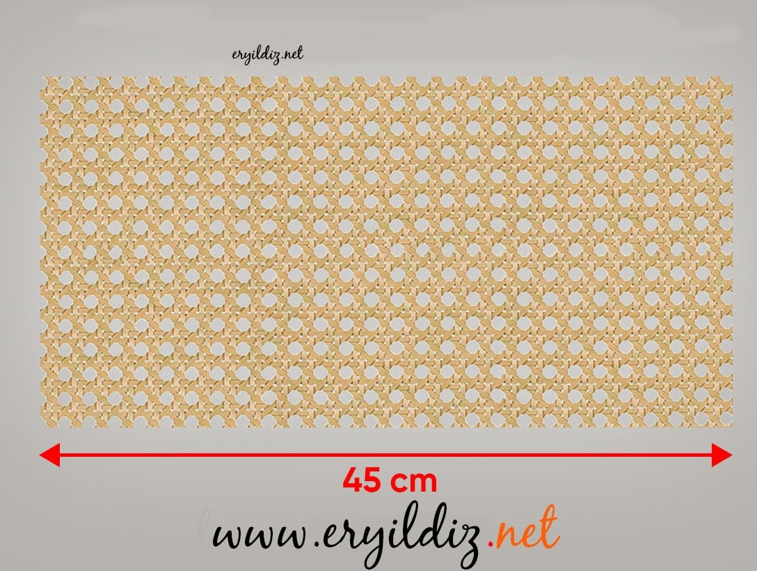Gözde Ahşap Naturel Hasır 45 cm Genişliğinde 1 Metre Uzunluğunda Eryıldız Hırdavat