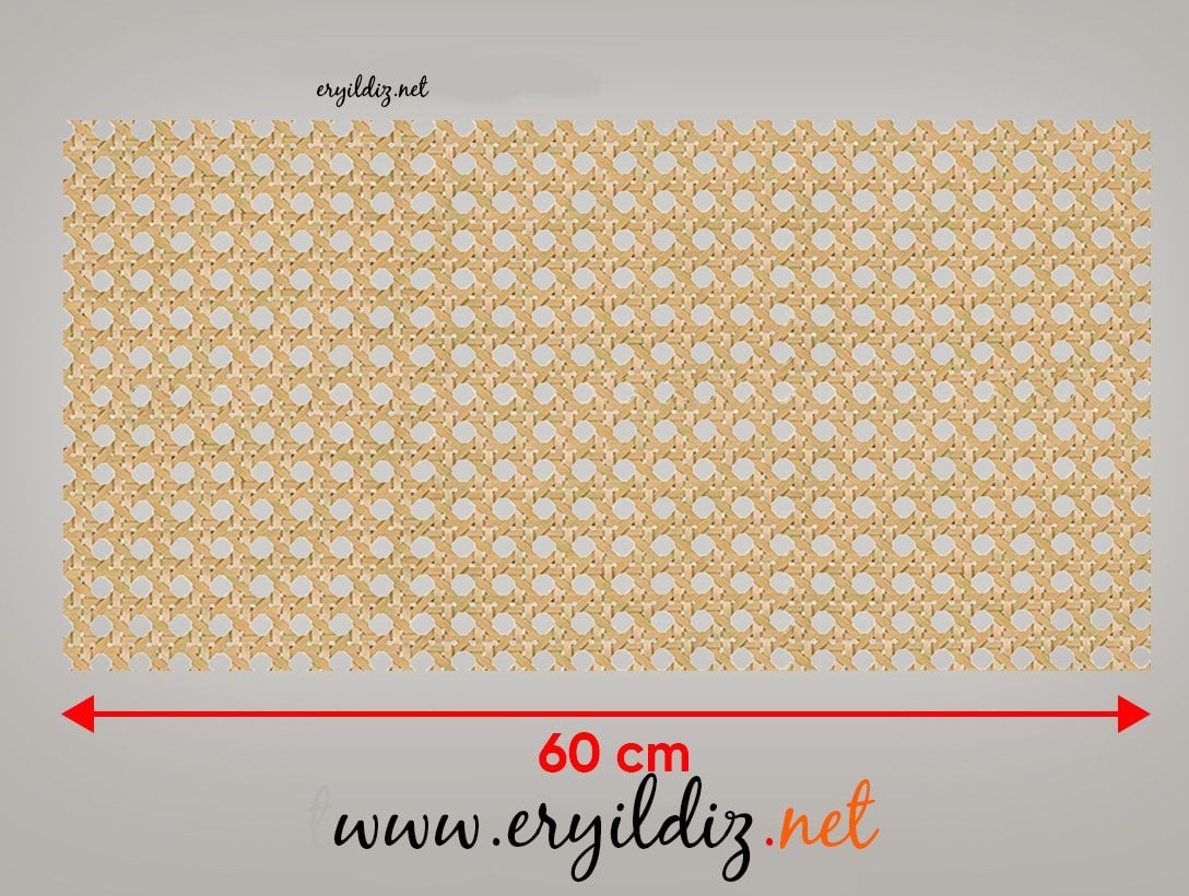 Gözde Ahşap Naturel Hasır 60 cm Genişliğinde 1 Metre Uzunluğunda Eryıldız Hırdavat