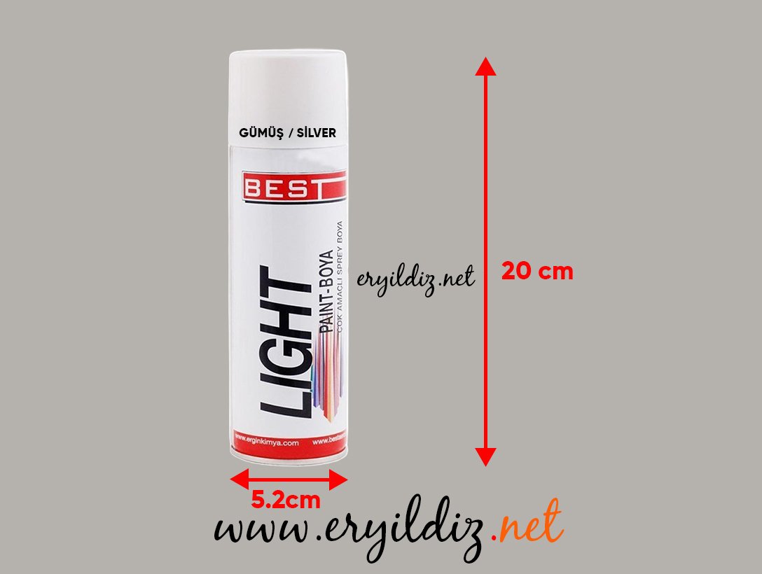Best Sprey Boya 250 ml Gümüş Eryıldız Hırdavat