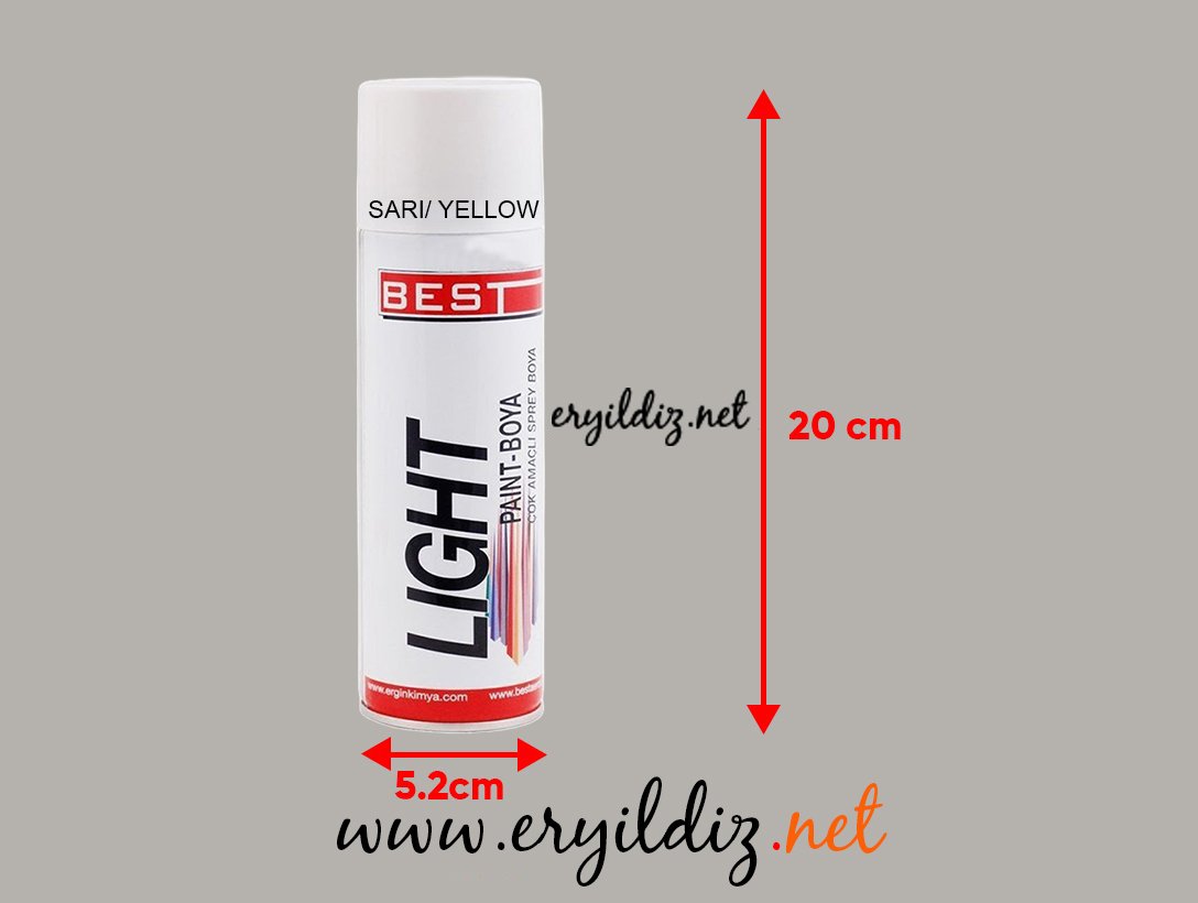 Best Sprey Boya 250 ml Sarı Eryıldız Hırdavat