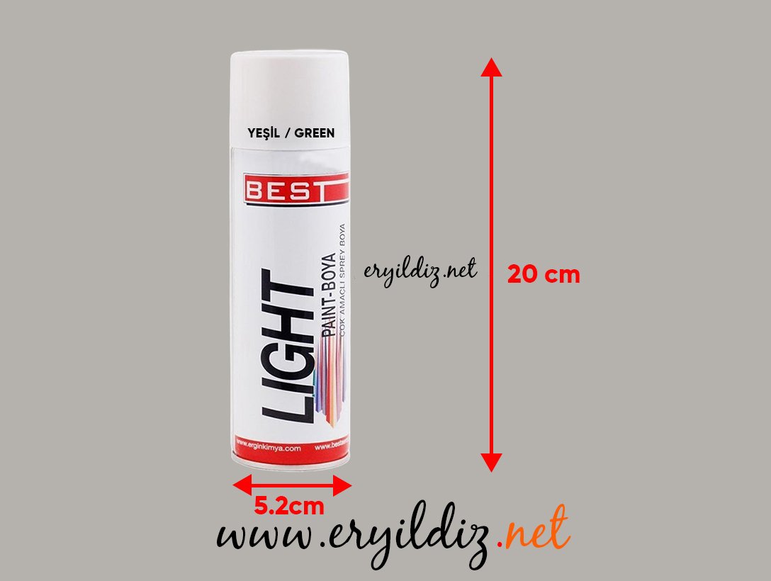Best Sprey Boya 250 ml Yeşil Eryıldız Hırdavat