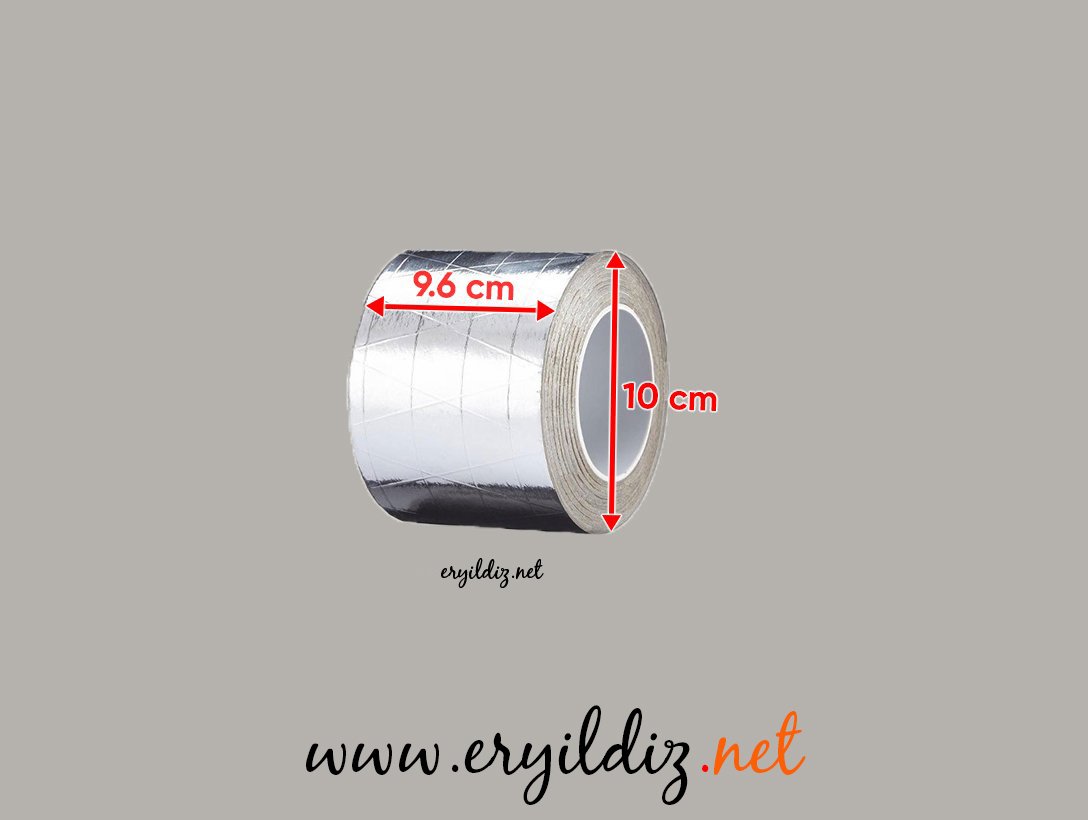  Çok Amaçlı Alüminyum Kaplama Bantı 96 mm 25 Metre Eryıldız Hırdavat