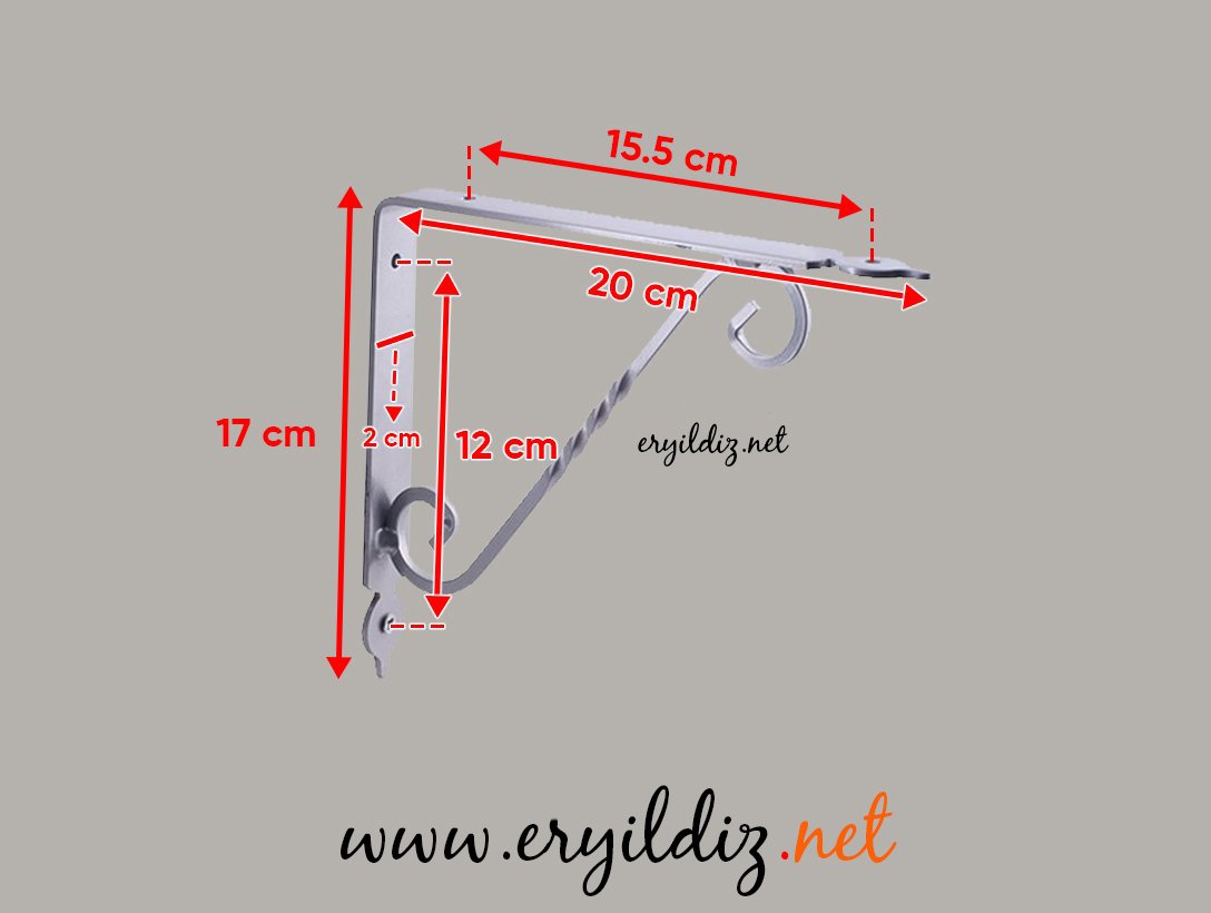 Ferforje Raf Ayağı 20 cm Eryıldız Hırdavat