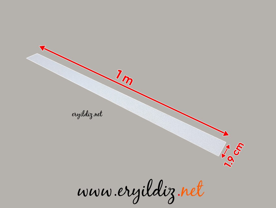 Kaydirmaz Bant Şeffaf 19 mm 1 Metre Eryıldız Hırdavat