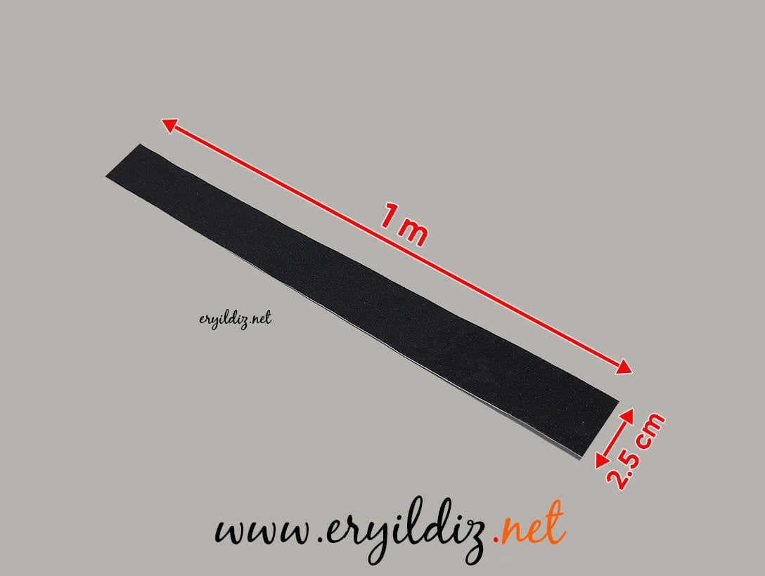 Smj Kaydirmaz Bant Siyah 25 mm 1 Metre Eryıldız Hırdavat