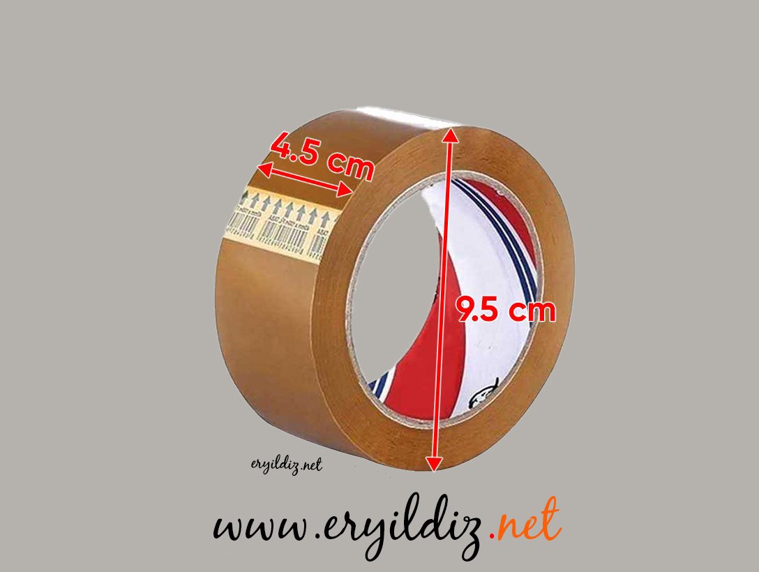 Astel Koli Bandı 45 mm Kahverengi 40 Metre Eryıldız Hırdavat