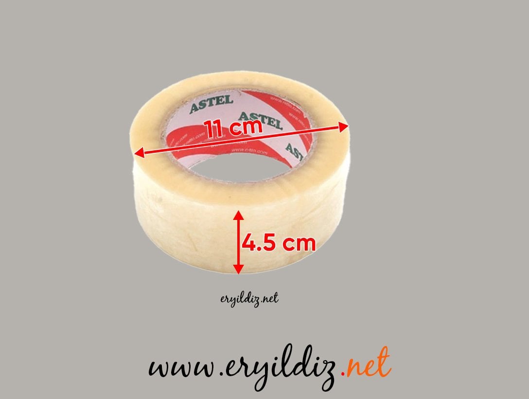 Astel Koli Bandı 45 mm Şeffaf 100 Metre Eryıldız Hırdavat