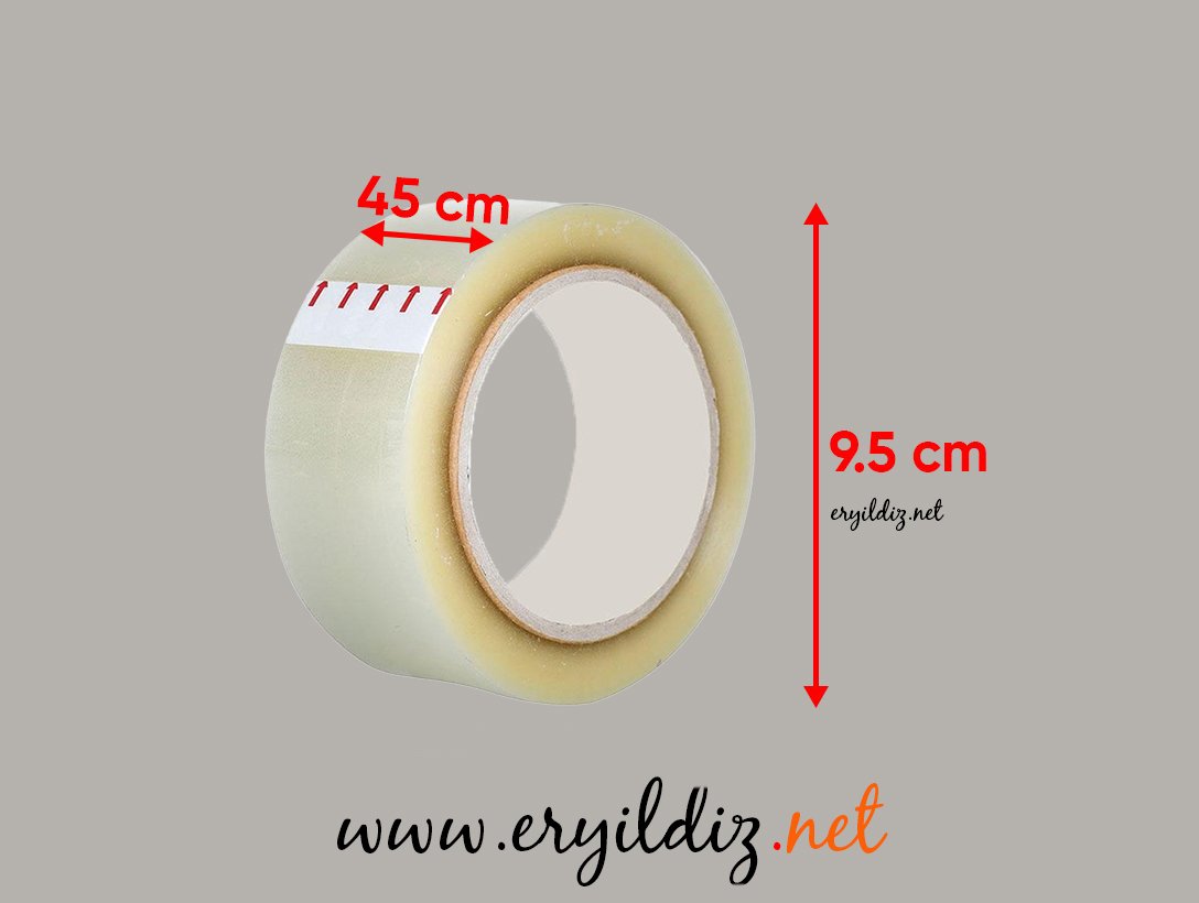 Astel Koli Bandı 45 mm Şeffaf 40 Metre Eryıldız Hırdavat