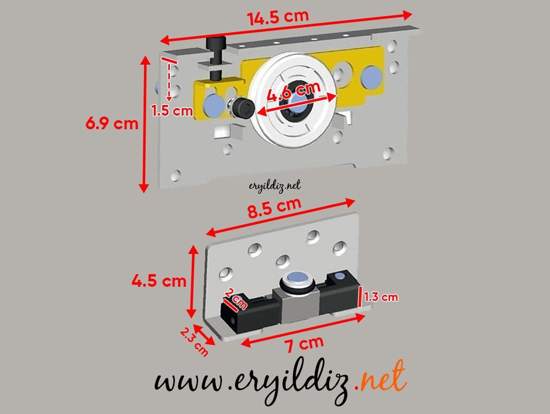 Yeniler 002 İç Kapak Mekanizma 1 Takım 60 KG Eryıldız Hırdavat
