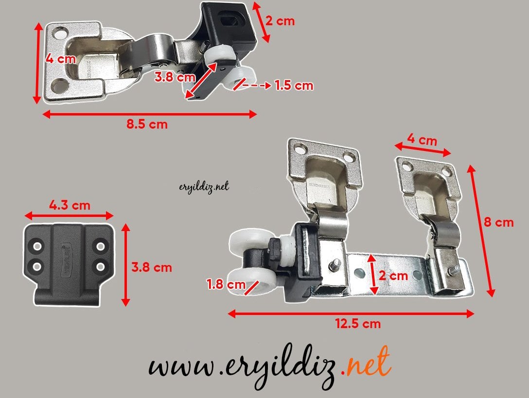 Yeniler 025-1C Çift Menteşeli Katlanır Kapak Mekanizması 30 Kg Eryıldız Hırdavat