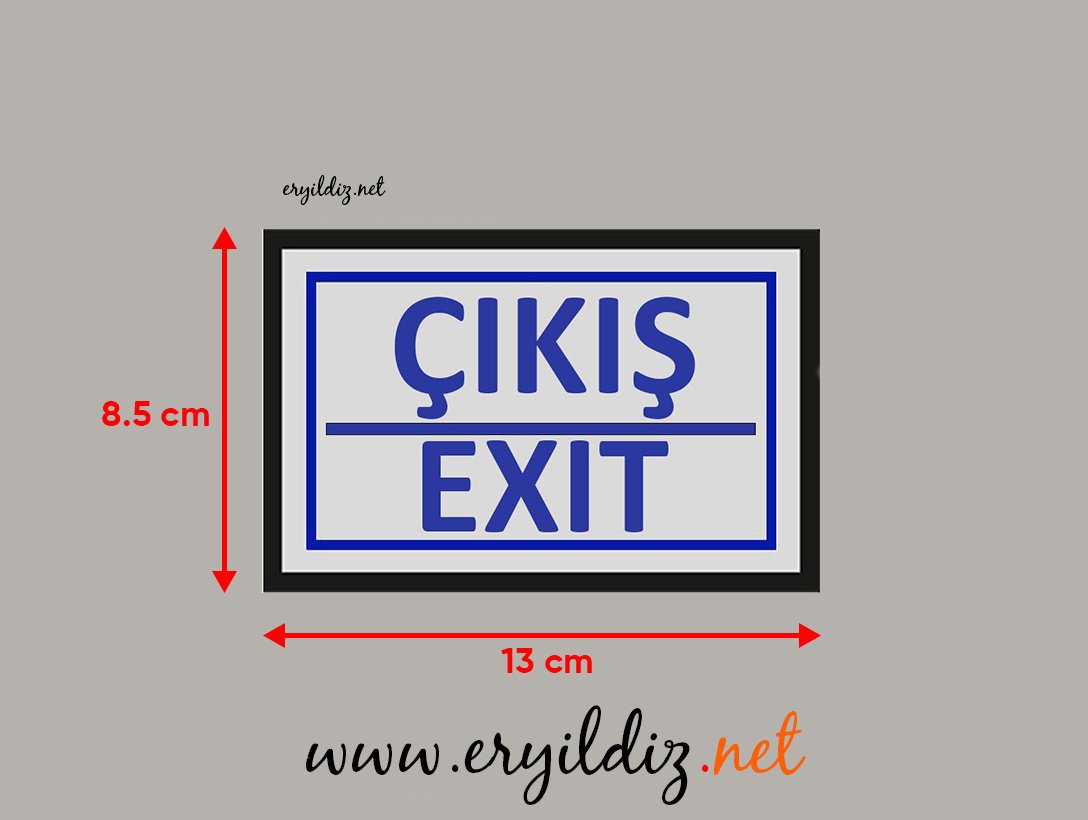 Cemax Yönlendirme İşaretleri Büyük Çıkış Exit Eryıldız Hırdavat