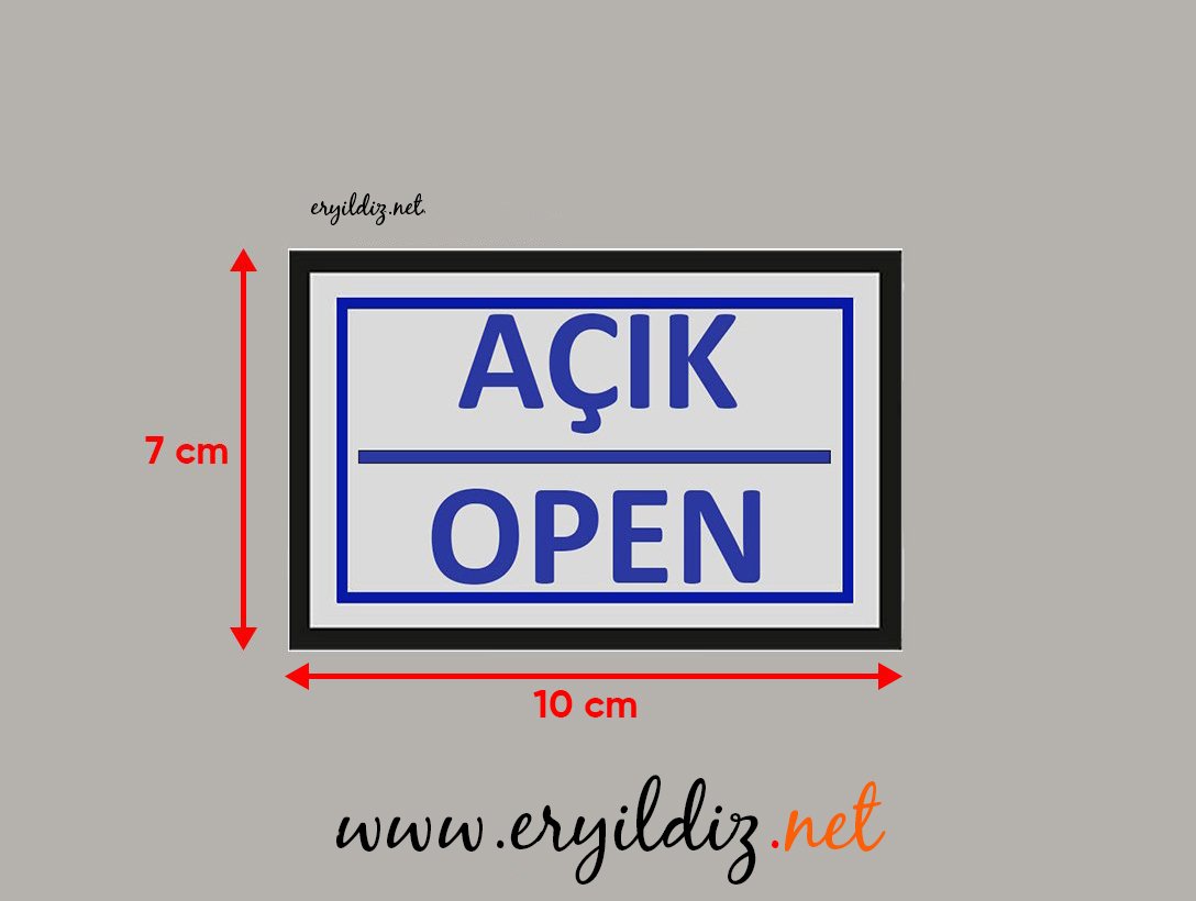 Cemax Yönlendirme İşaretleri Küçük Açık Open Eryıldız Hırdavat