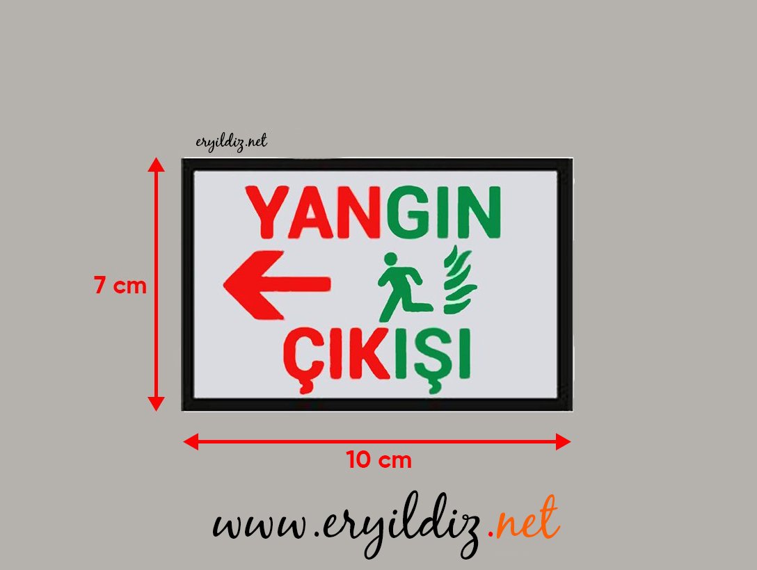Cemax Yönlendirme İşaretleri Küçük Yangın Çıkışı Soldan Eryıldız Hırdavat