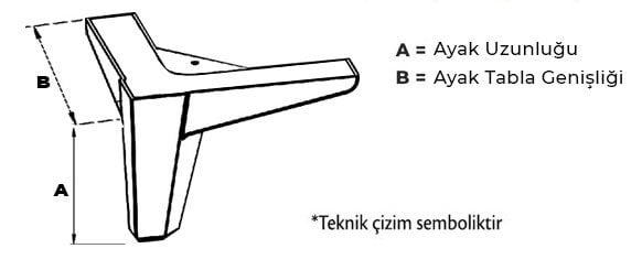 Mc Desenli Lükenz 14 cm Dekoratif Mobilya Ayak