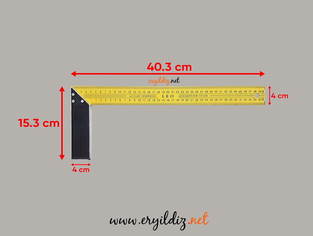 Leo Ahşap Marangoz Gönye 40 cm Eryıldız Hırdavat
