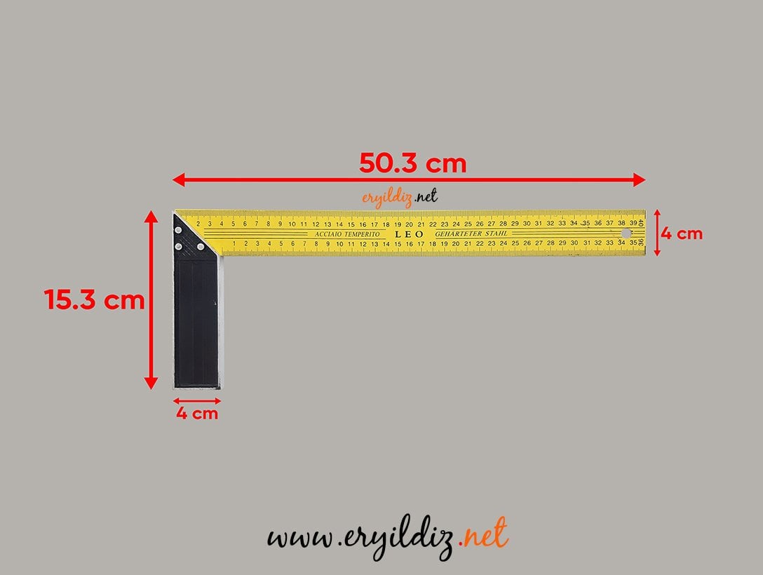Leo Ahşap Marangoz Gönye 50 cm Eryıldız Hırdavat