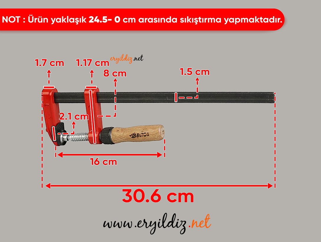 Eltos Mini İşkence 5 cm - 25 cm Eryıldız Hırdavat