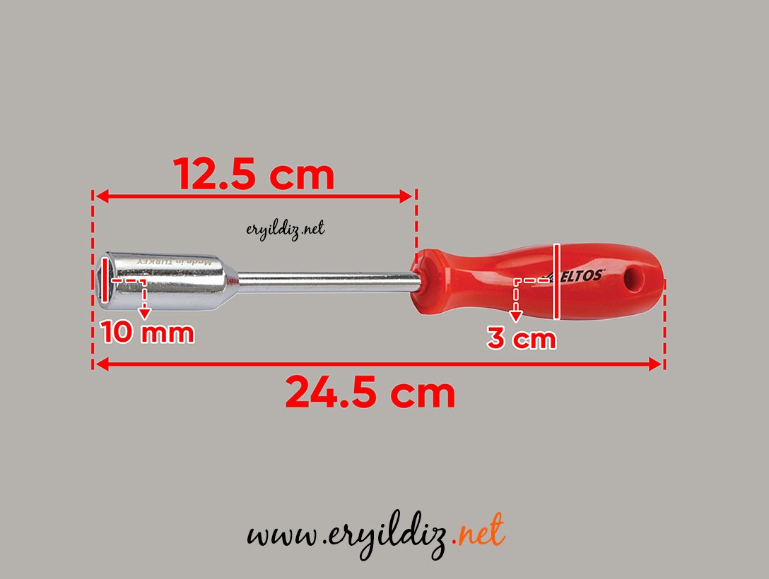 Eltos Lokma Tornavida 10 mm Eryıldız Hırdavat