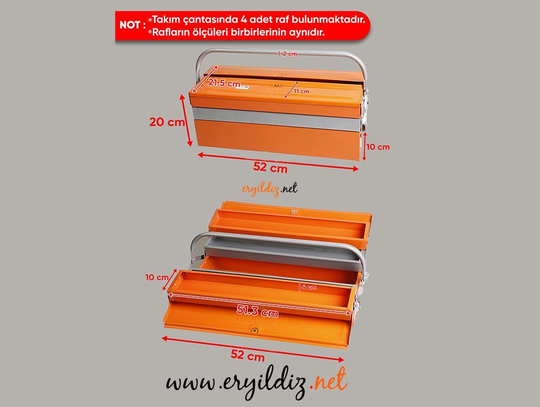 Eltos Metal Takım Çanta Büyük Eryıldız Hırdavat 