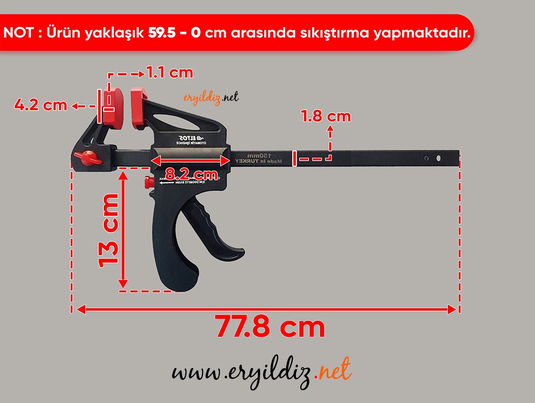 Eltos Otomatik İşkence 600 mm Eryıldız Hırdavat