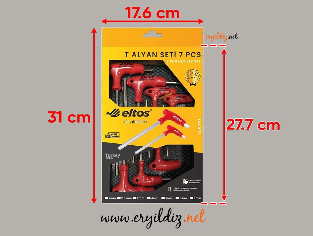Eltos T Alyan Seti 7 Parça Eryıldız Hırdavat