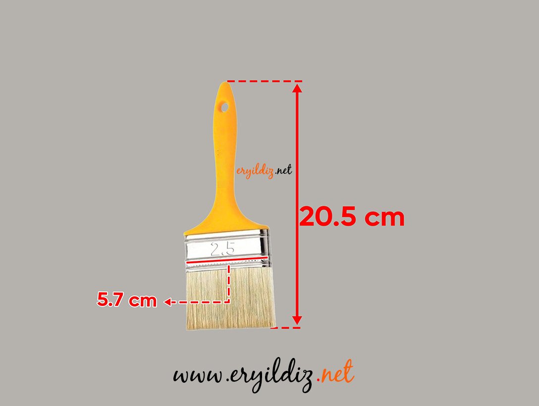 Kaptan Fırça Kestirme No: 2,5 Numara Eryıldız Hırdavat