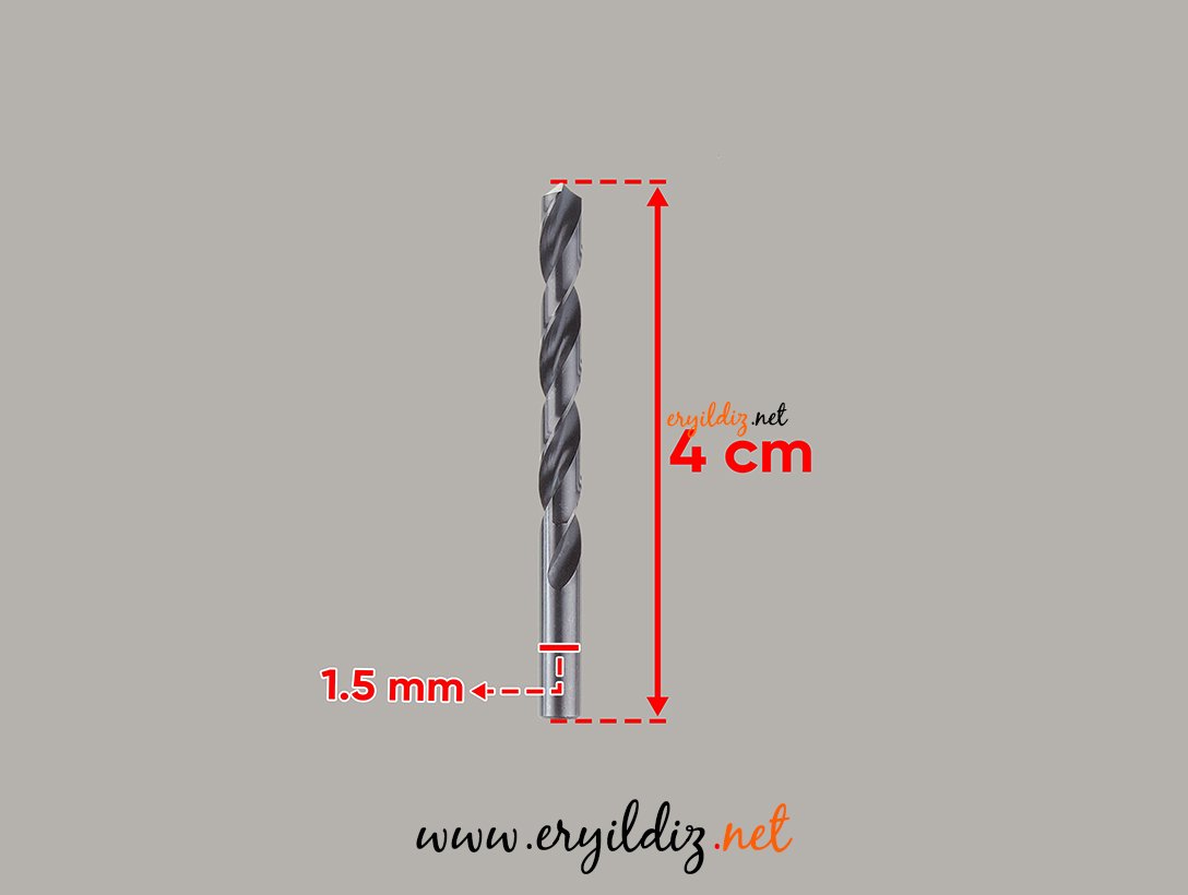 Hss Ağaç ve Metal Matkap Ucu 1,5 mm 1 Adet Eryıldız Hırdavat